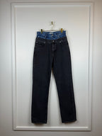 Sandro Double Waist Mom Jeans Grey Blue Sz. 36 DE (38 FR)