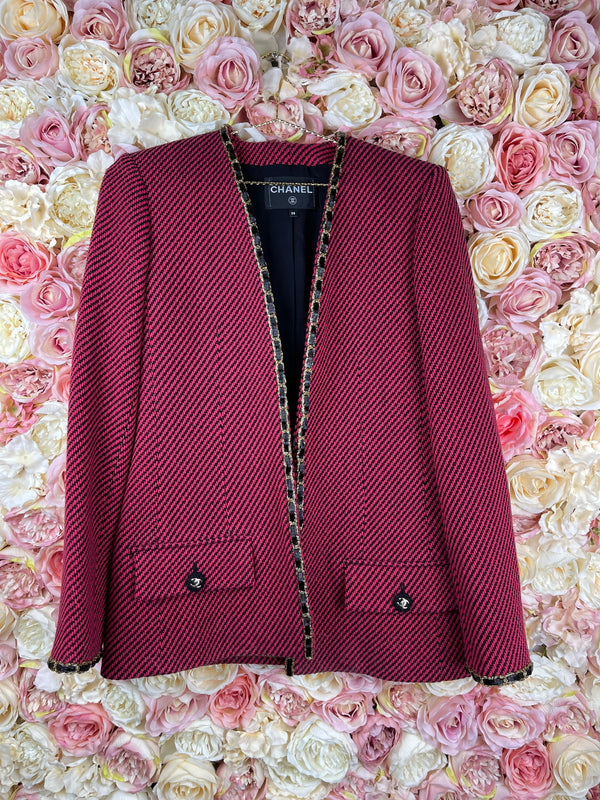 Chanel Métiers d'Art 2020 Blazer Red Black Sz. 36 DE