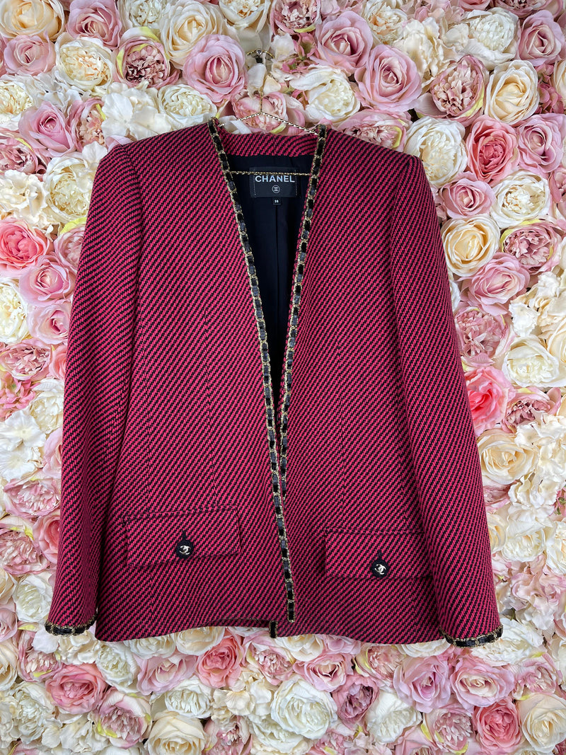 Chanel Métiers d'Art 2020 Blazer Red Black Sz. 36 DE