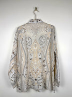 Etro Ramie Shirt Beige Multi Sz. 44 DE (48 IT)