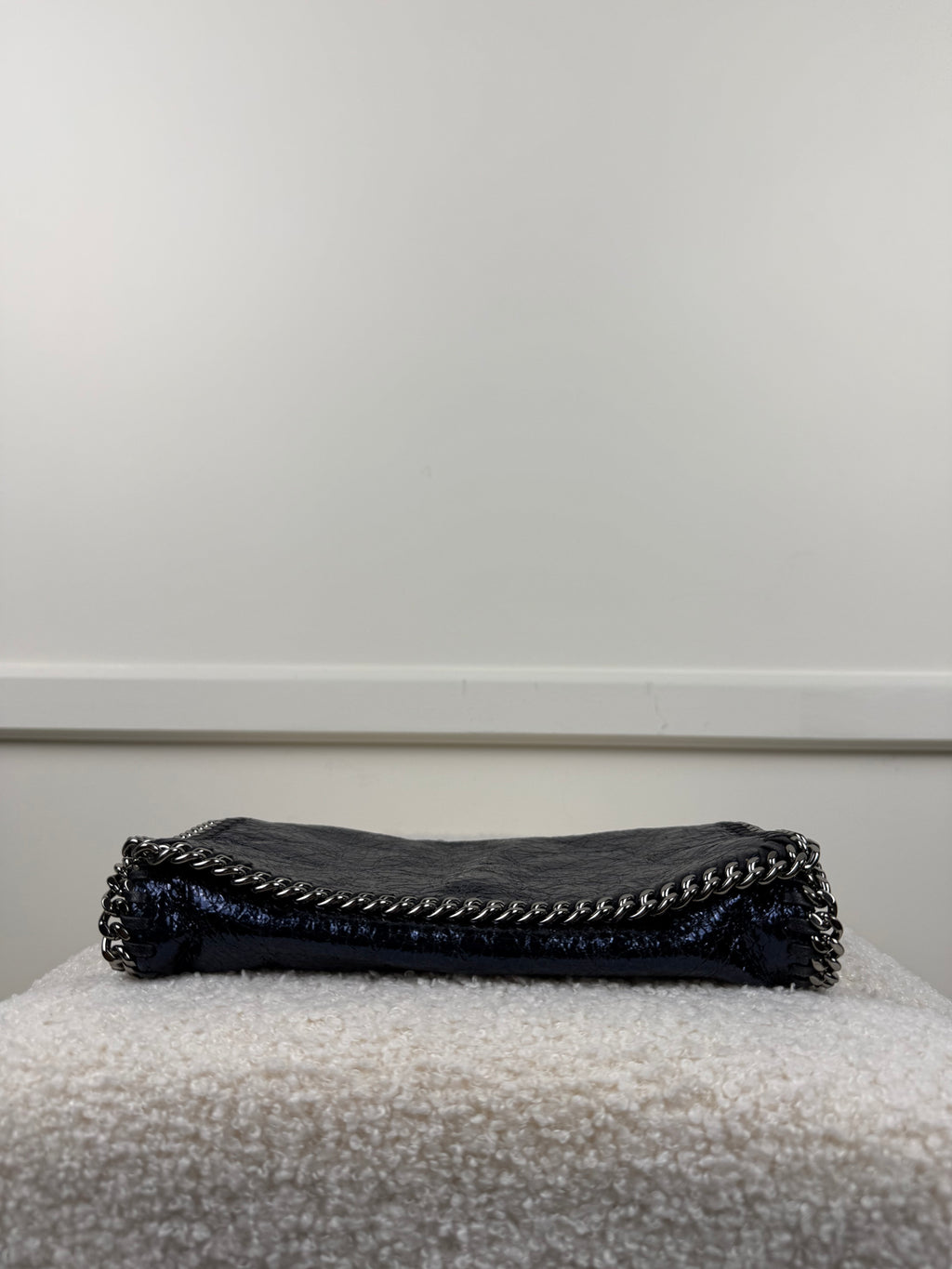 Stella McCartney Falabella Tasche Klein – Dunkelblau/Silber