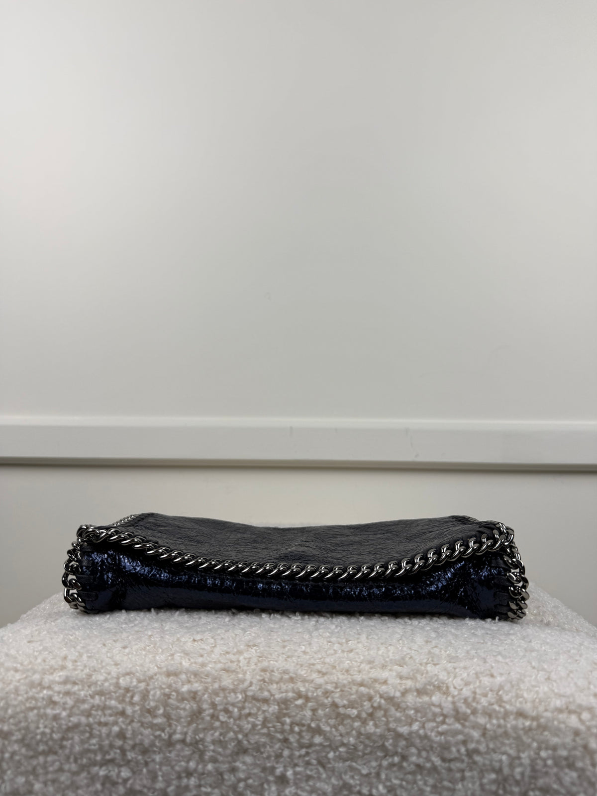 Stella McCartney Falabella Tasche Klein – Dunkelblau/Silber