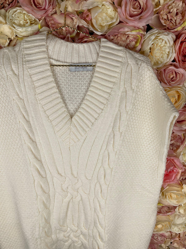 Sovaye Sweater Vest Ivory One Size