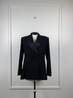Chanel Tweed Smoking-Blazer – Schwarz – vermutlich Pre-Fall 2017 – Gr. 44 DE (46 FR)