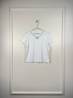 Maje T-Shirt mit Strass – Weiss – Gr. S (1)