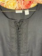 Van Laack Linen Blouse Black Sz. 42 DE