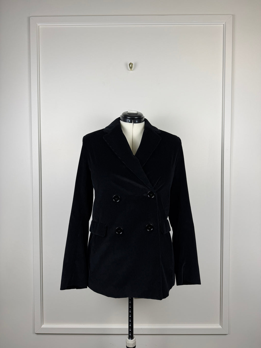 S' Max Mara Cord-Blazer – Schwarz – Gr. 40 DE (44 IT)