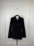 S' Max Mara Cord-Blazer – Schwarz – Gr. 40 DE (44 IT)