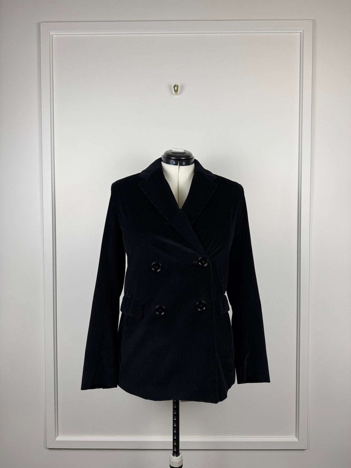 S' Max Mara Cord-Blazer – Schwarz – Gr. 40 DE (44 IT)