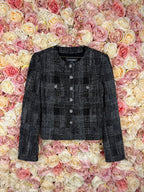 Chanel 22A Tweed Jacket Grey Sz. 38 DE (40 FR)