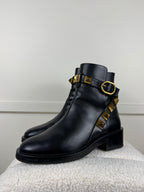 Valentino Boots – Schwarz mit Gold Details – Gr. 38 EU