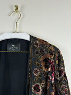 Etro Mantel mit floralen Samt-Details – Multicolor – Gr. 40 DE (44 IT)