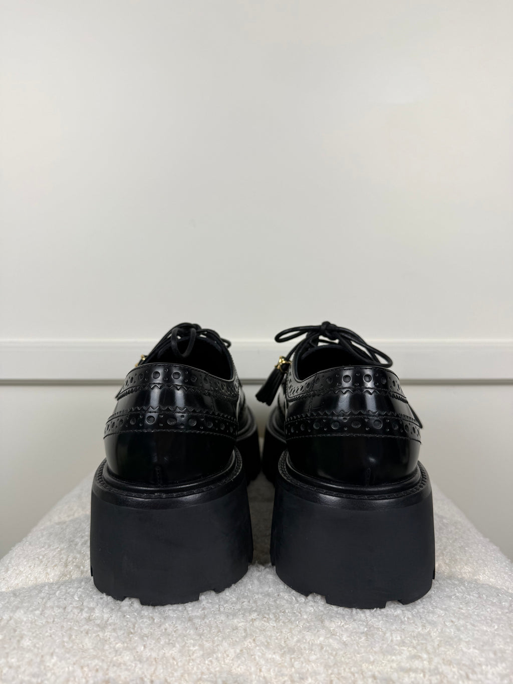 Celine Bulky Brogue Derby Schuhe – Schwarz – Gr. 39 EU