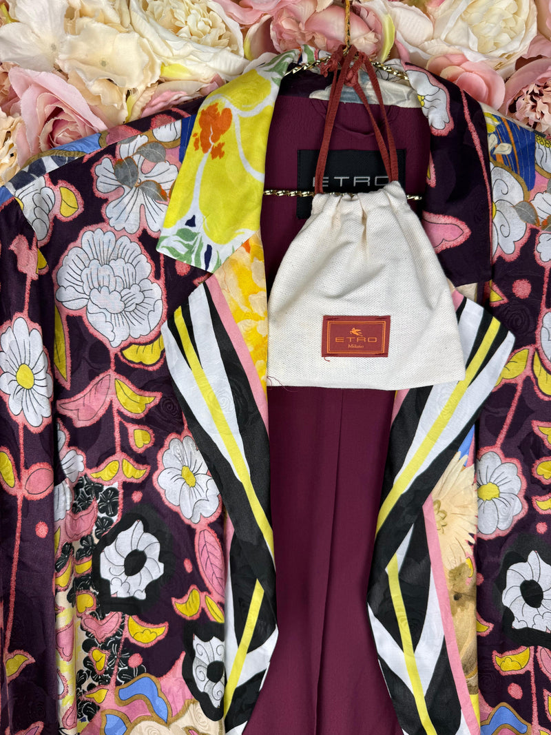Etro Silk Blazer Jacket Multicolour