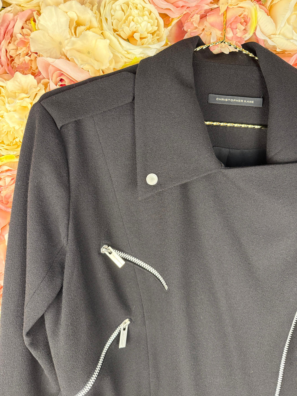 Christopher Kane Fabric Biker Jacket