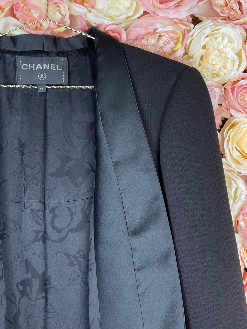Chanel Tuxedo Blazer 2018 Black Sz. 42 DE