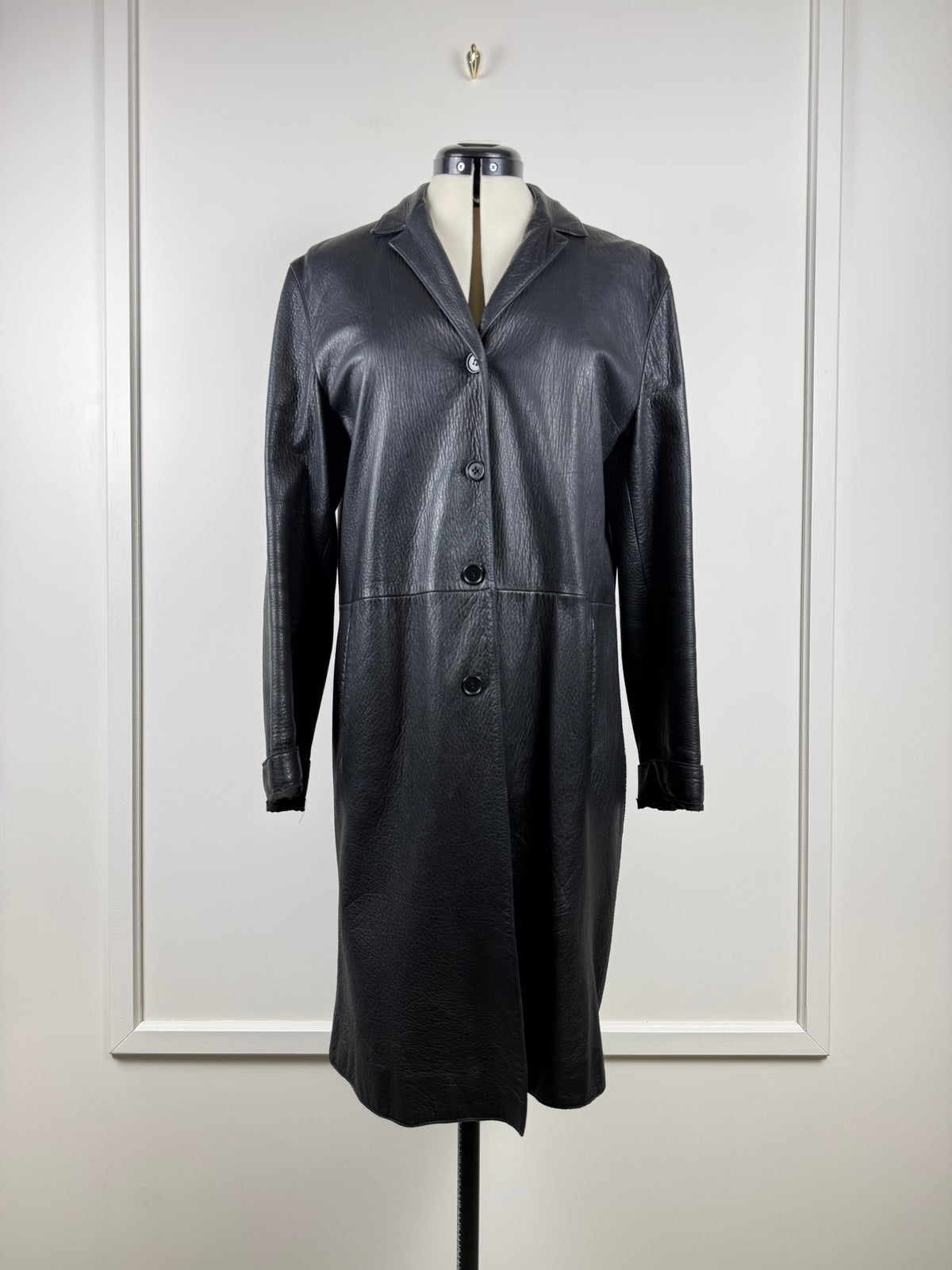 Santacroce Ledermantel – Schwarz – Gr. ca. 38