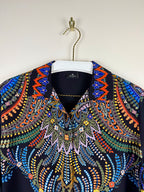 Etro Silk Shirt Black Multi Sz. 44 DE (48 IT)
