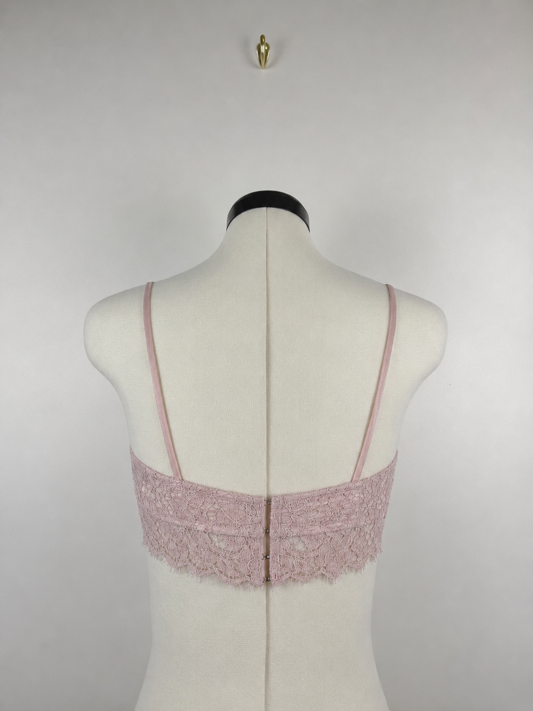 Ewa Herzog Lace Bralette Light Pink & Black Sz. 34 DE
