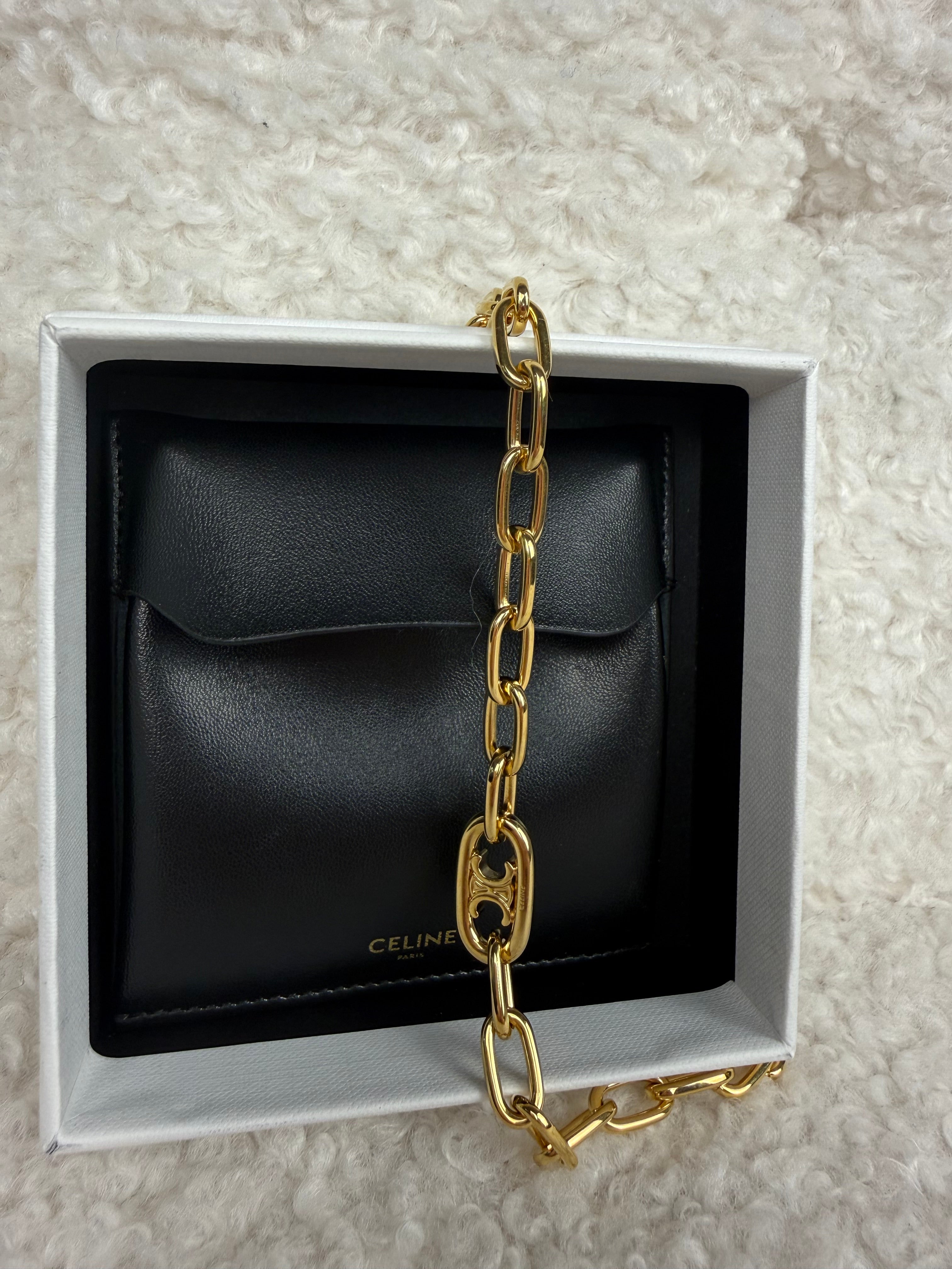 Celine Triomphe Link Chocker Gold
