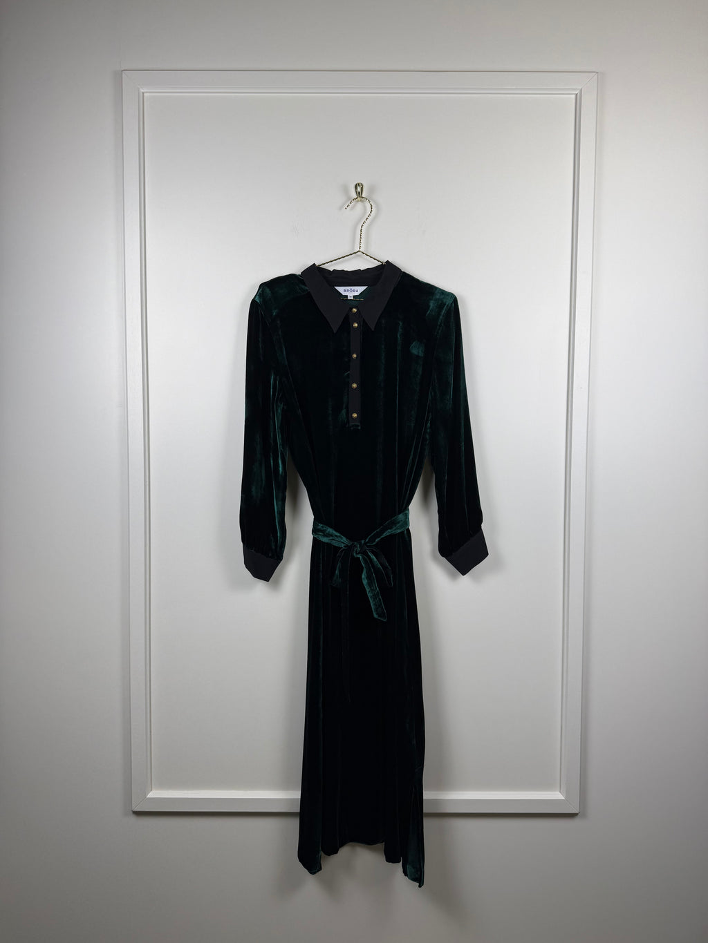 Brora Samt Kleid – Dunkelgrün – Gr. M
