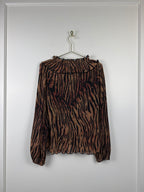 Ganni Bluse mit Tiger-Print – Mehrfarbig – Gr. 40 EU