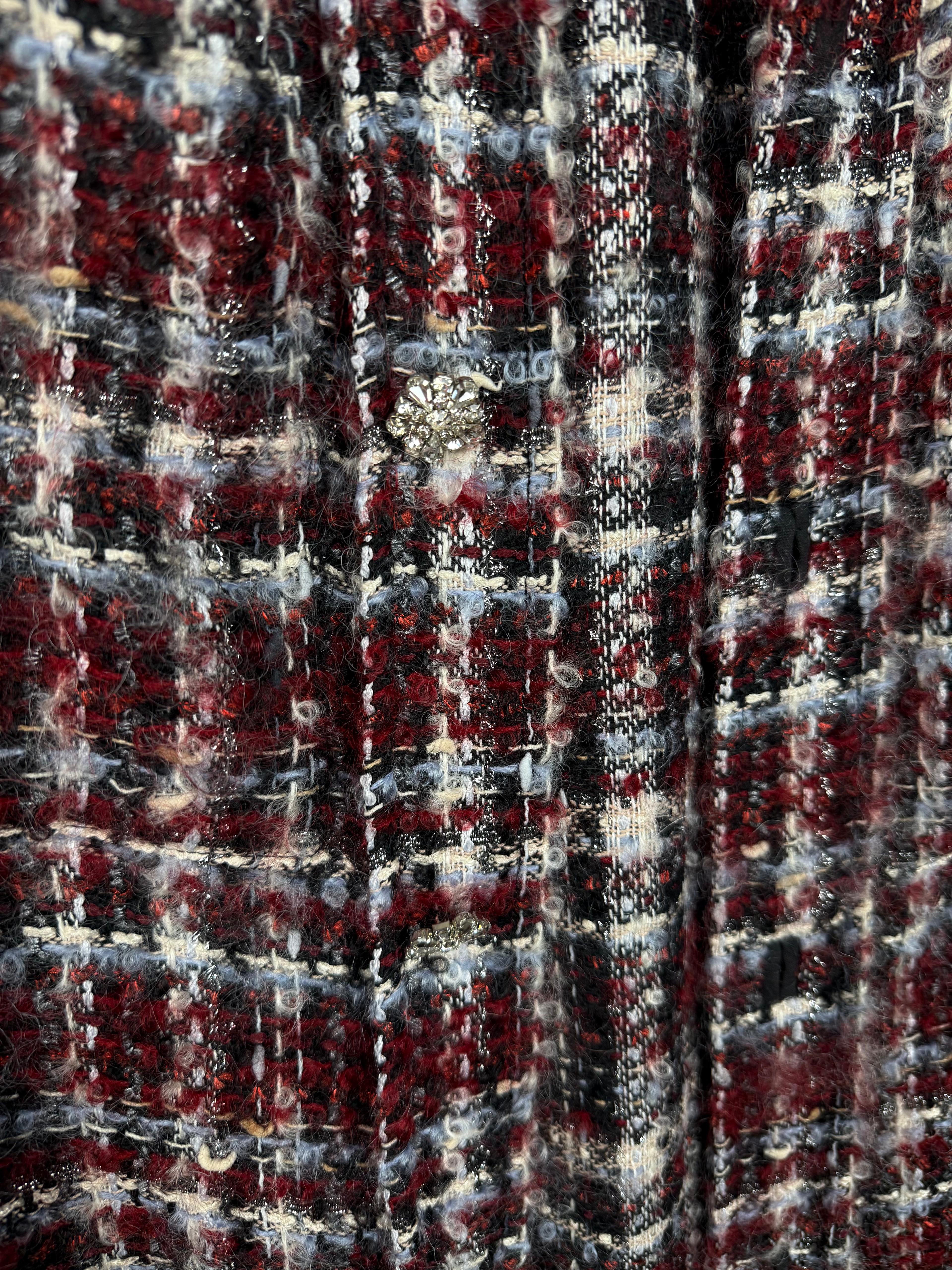 Faith Connexion Red Tweed Overshirt