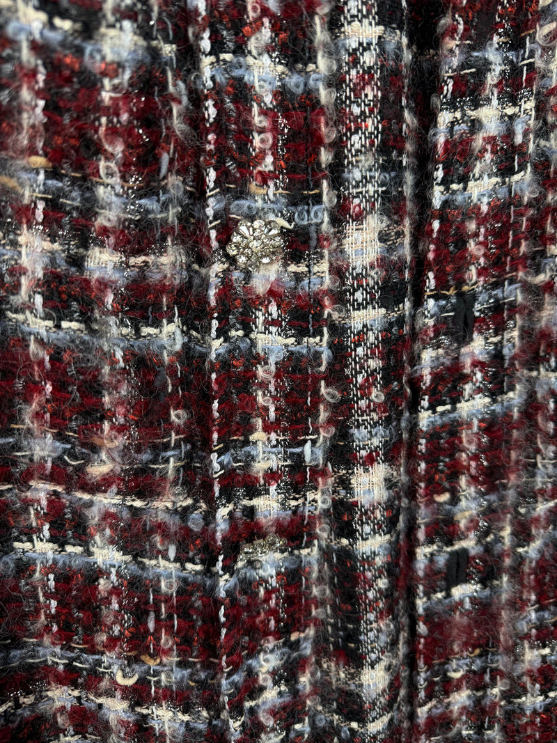 Faith Connexion Red Tweed Overshirt
