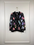 Chanel Kaschmir-Cardigan mit CC-Motiv – Mehrfarbig – Gr. 40 DE (42 FR)