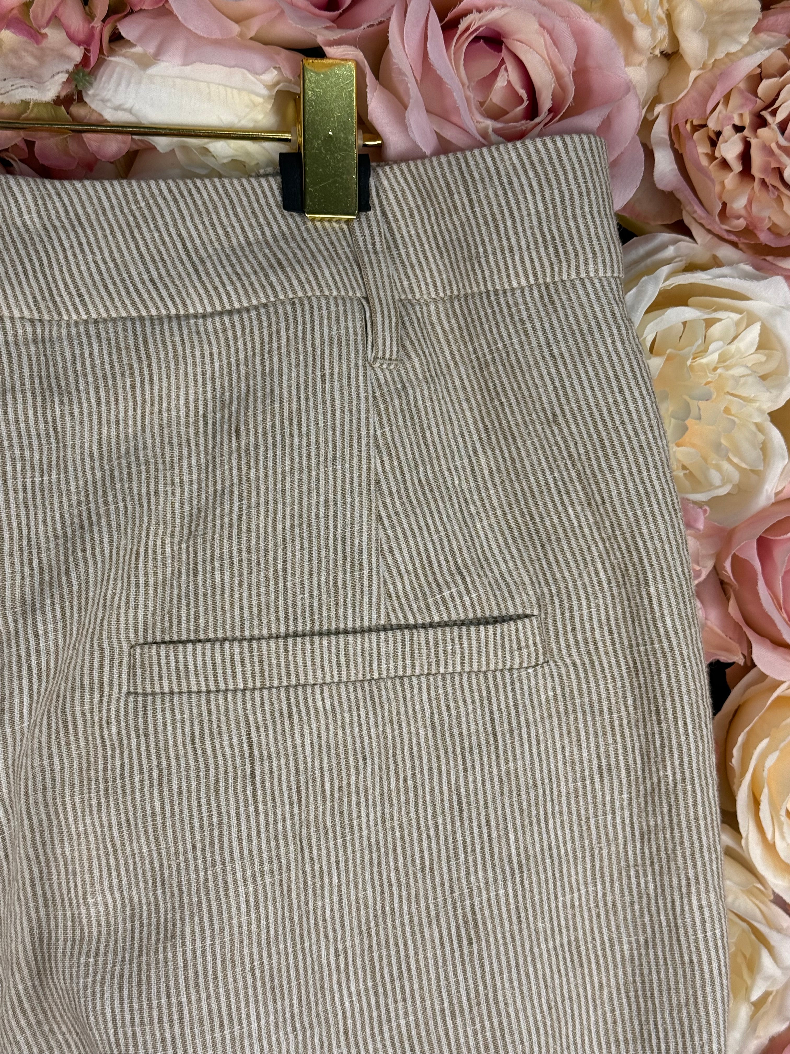 Brunello Cucinelli Linen Pants Beige White Sz. 42 DE (46 IT)