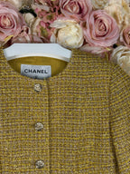 Chanel 2023 Tweed Jacket Gold Yellow Sz. 34 DE (36 FR)