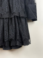 Alberta Ferretti Kleid mit Spitze – Schwarz – Gr. 36 DE (40 IT)