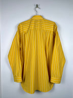 Balenciaga Striped Oversized Cotton Shirt Yellow Sz. 34 DE (36 FR)