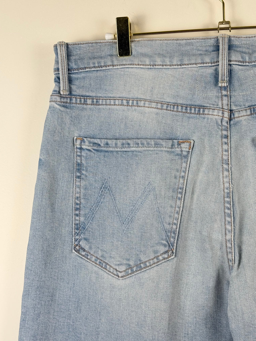 Mother Jeans "The Ditcher Crop" Light Blue Size 29