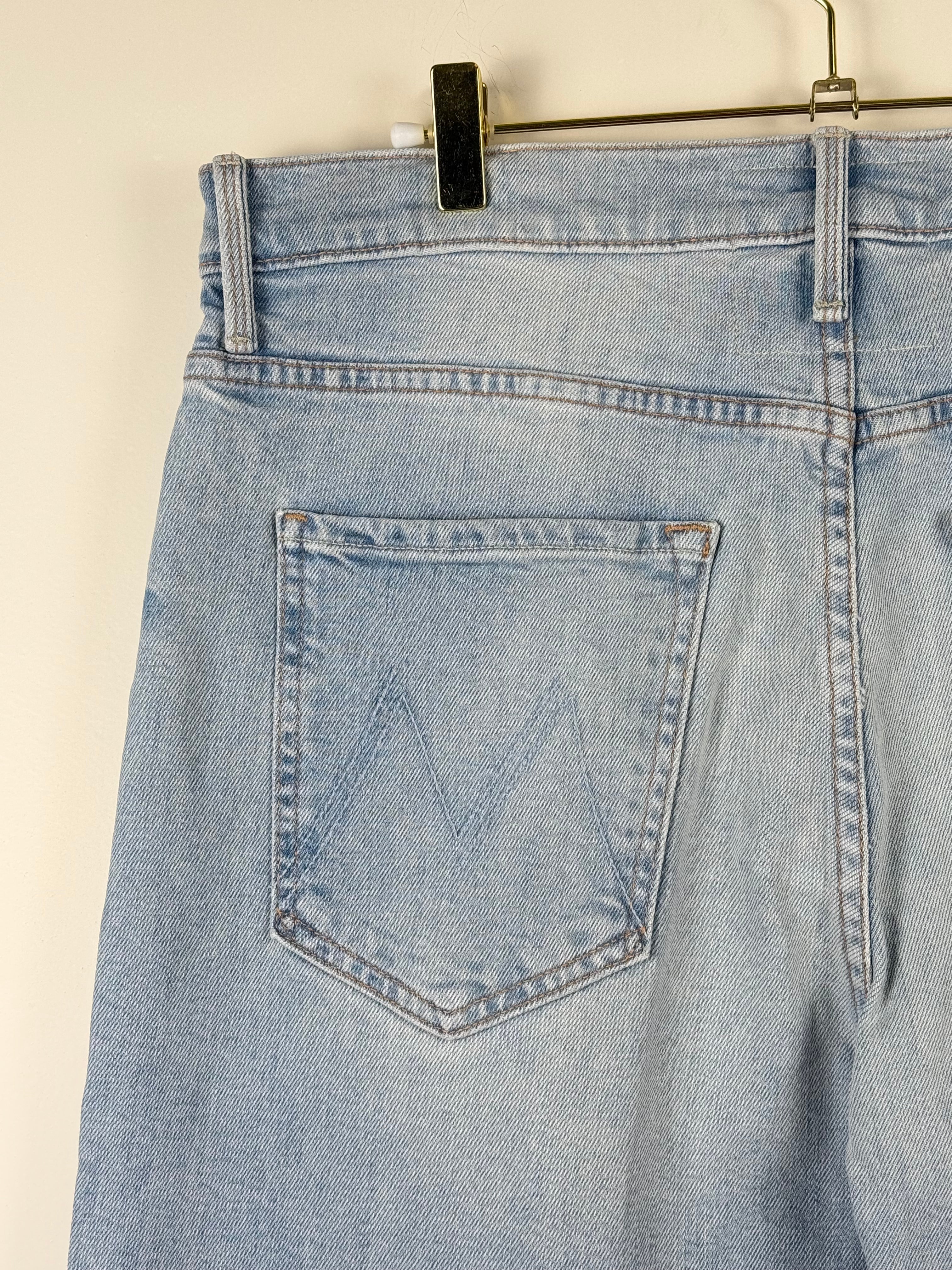 Mother Jeans "The Ditcher Crop" Light Blue Sz. 29