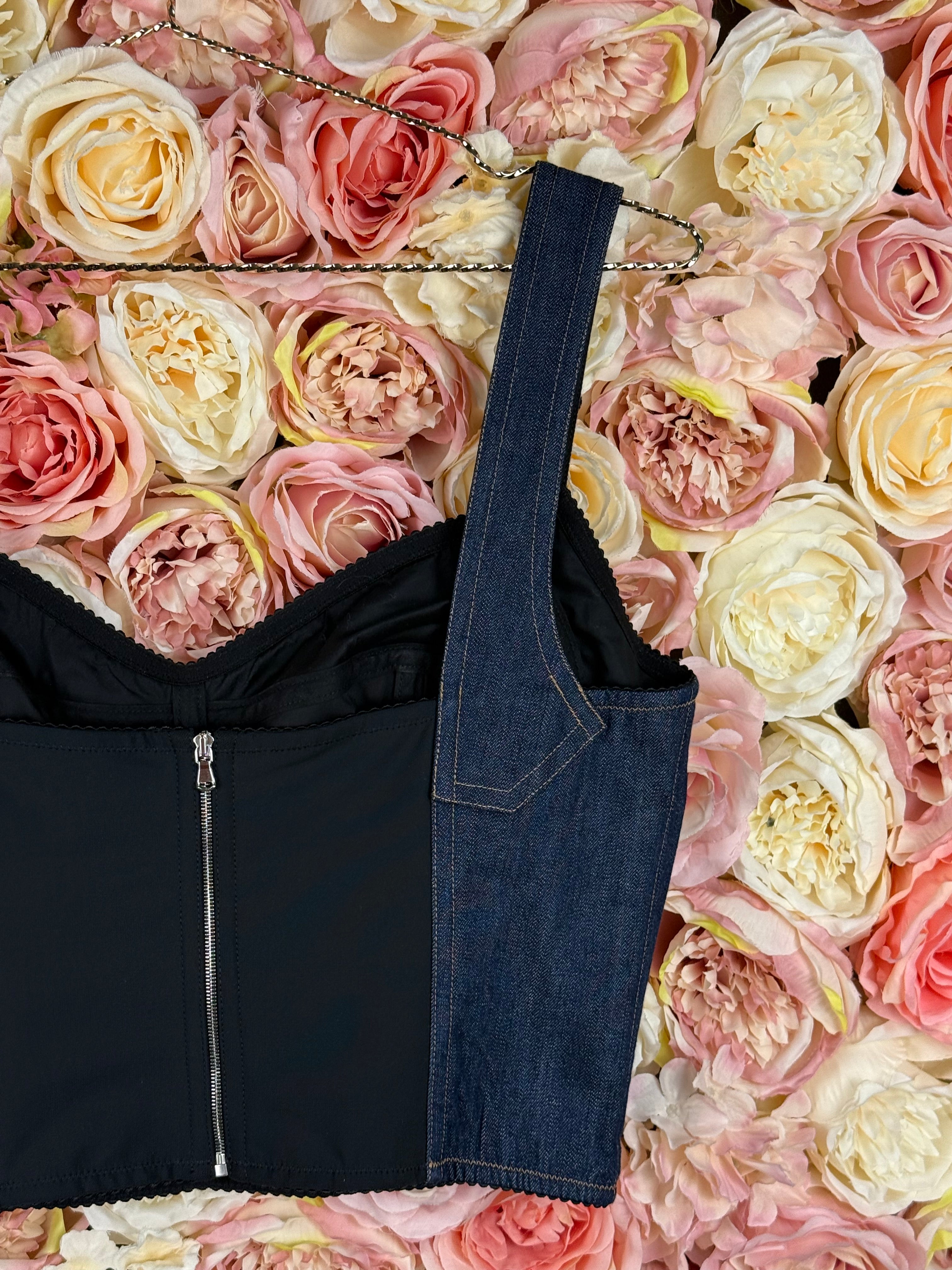 Dolce & Gabbana Denim Top Dark Blue Sz. 40 DE (44 IT)