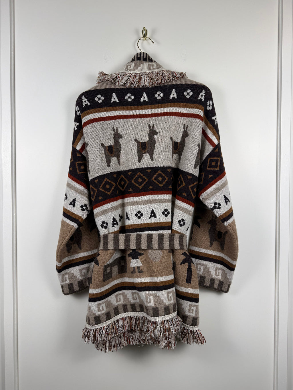 Alanui Cardigan im Ethno-Look – Braun/Multicolor – Gr. L