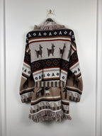 Alanui Cardigan im Ethno-Look – Braun/Multicolor – Gr. L