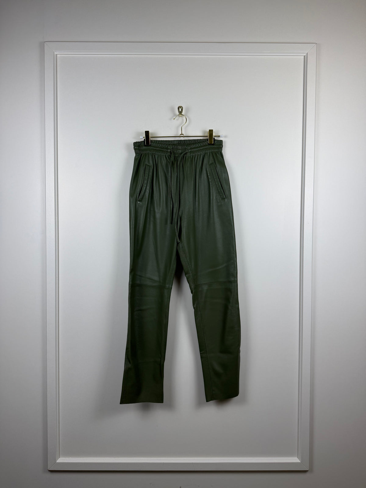 Oakwood Lederhose – Olive – Gr. S