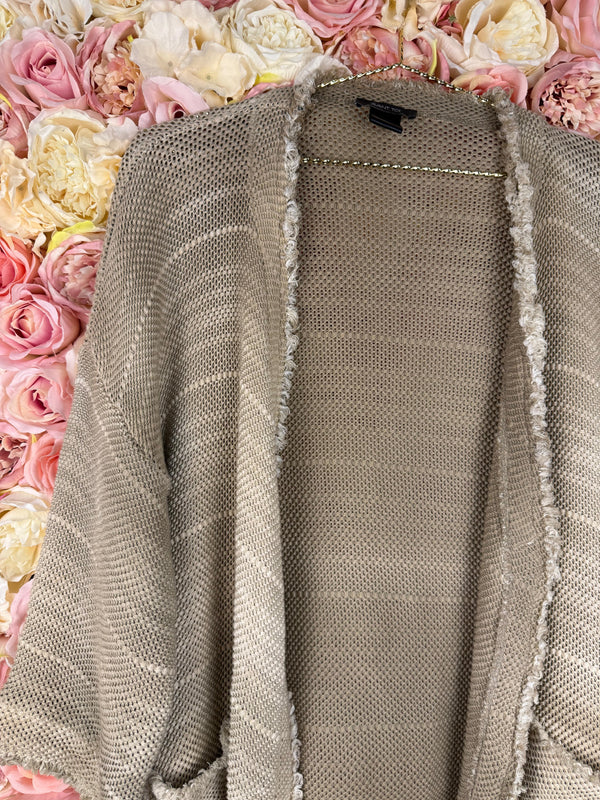 Avant Toi Cotton Cardigan Taupe