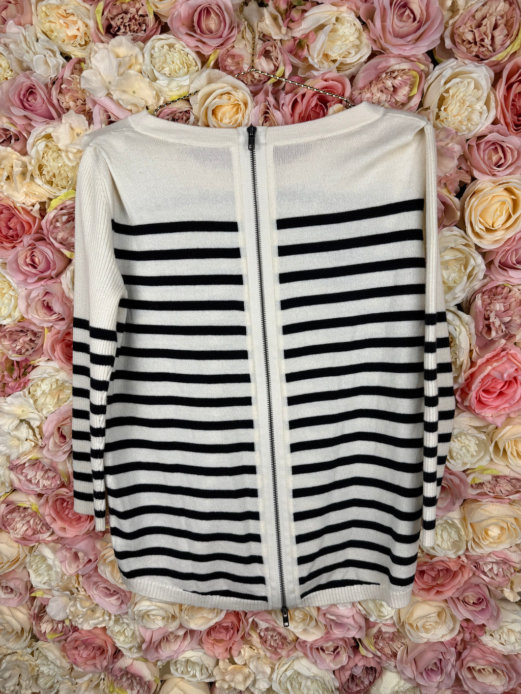 Pam&amp;Gela Sweater Stripes with Zipper at the back