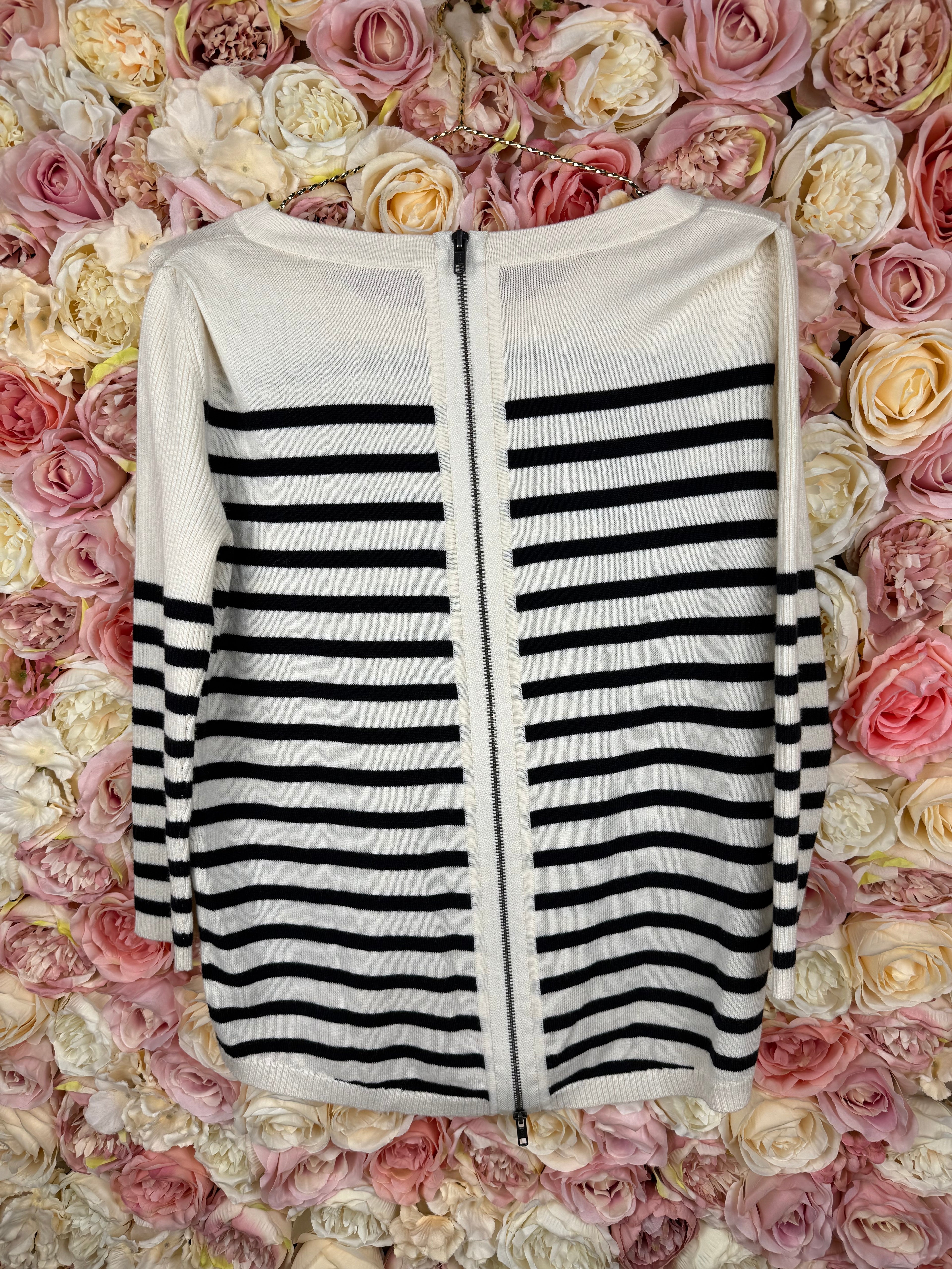 Pam&amp;Gela Sweater Stripes with Zipper at the back