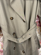 Faith Connexion Thin Trench Coat Green Sz. M