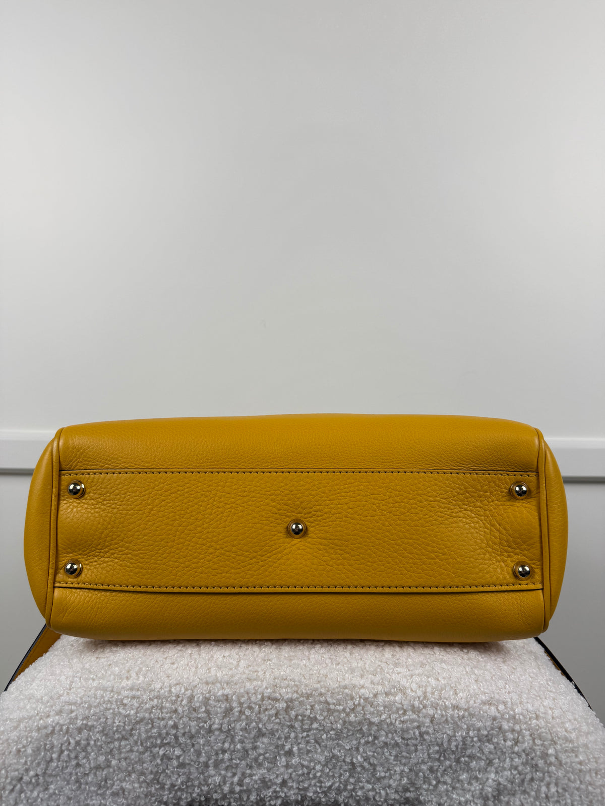 Gucci Bamboo Diana Satchel-Tasche aus GG Canvas – Gelb
