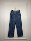 Chanel Floral Jeans 2021 Blue Sz. 38 DE