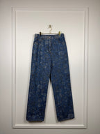 Chanel Floral Jeans 2021 Blue Sz. 38 DE