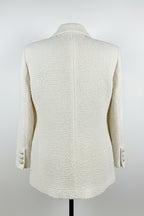 Chanel 19C La Pausa Tweed Blazer White Sz. 44 DE (46 FR)