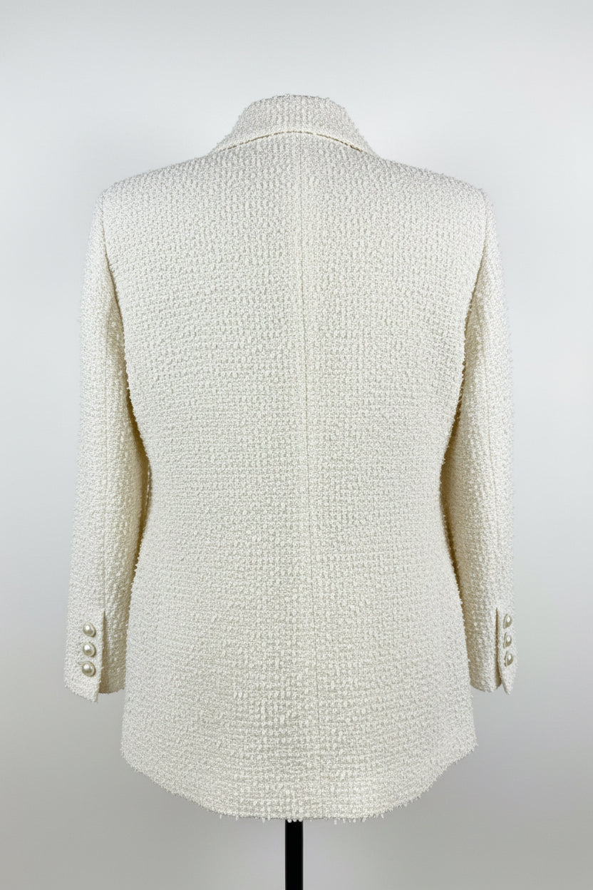 Chanel 19C La Pausa Tweed Blazer White Sz. 44 DE (46 FR)