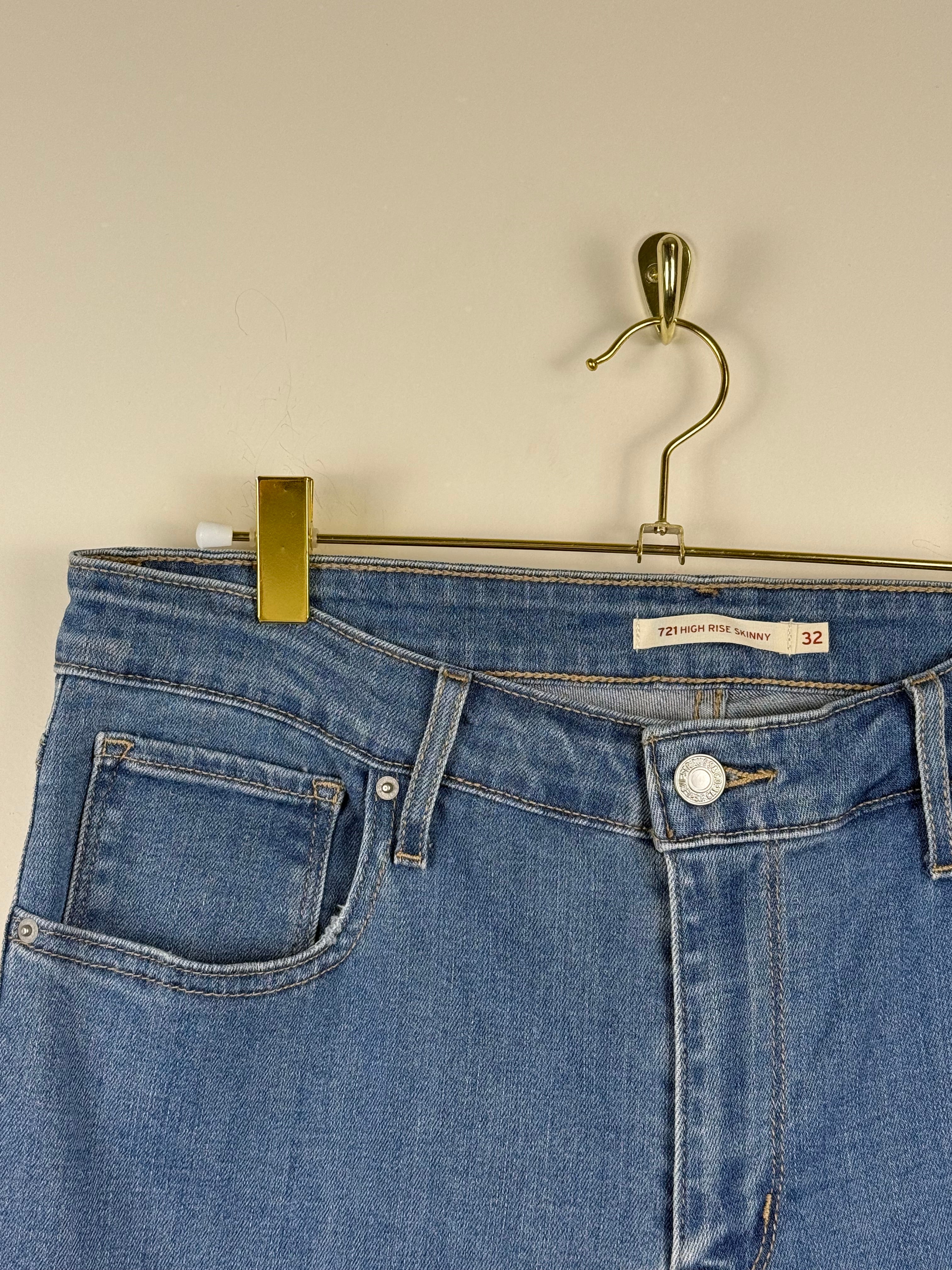 Levi's 721 High Rise Skinny Jeans Light Blue Sz. 32