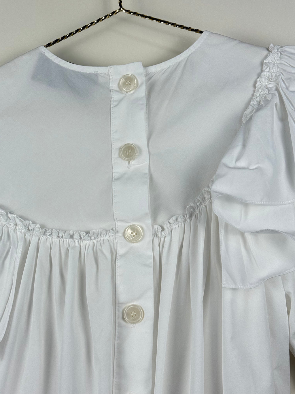 Simone Rocha Kleid mit Rüschen – Weiss – Gr. 34 DE (UK 6)